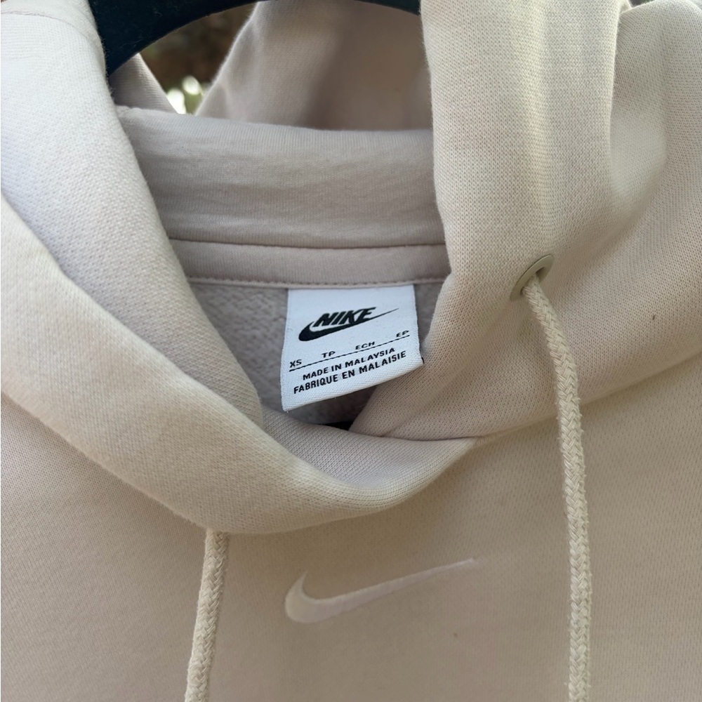 Nike Fleece Oversized Hoodie Size Xs Cream Color - Picture 8 of 9